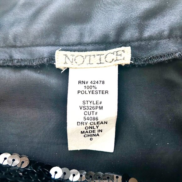 NOTICE by ASOS sequin black mini skirt with pockets - Picture 3 of 5